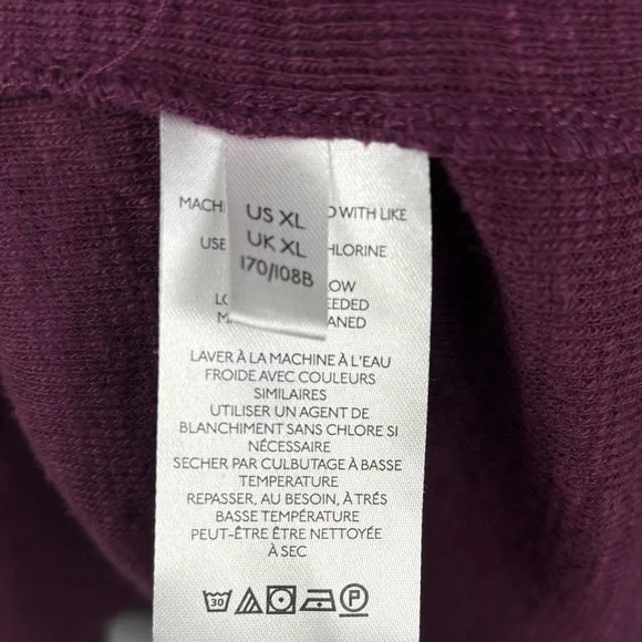 Pilcro Burgundy Plum Ruffled Bottom Sweater Long Sleeve Knit Blouse, XLarge - Picture 4 of 11